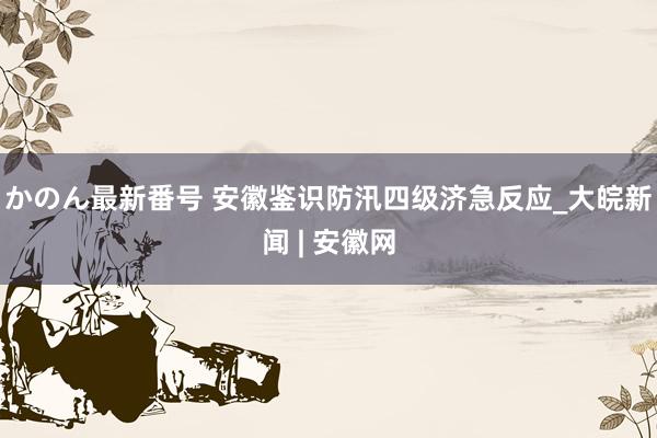 かのん最新番号 安徽鉴识防汛四级济急反应_大皖新闻 | 安徽网