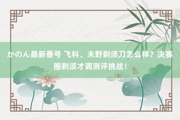 かのん最新番号 飞科、未野剃须刀怎么样？决赛圈剃须才调测评挑战！