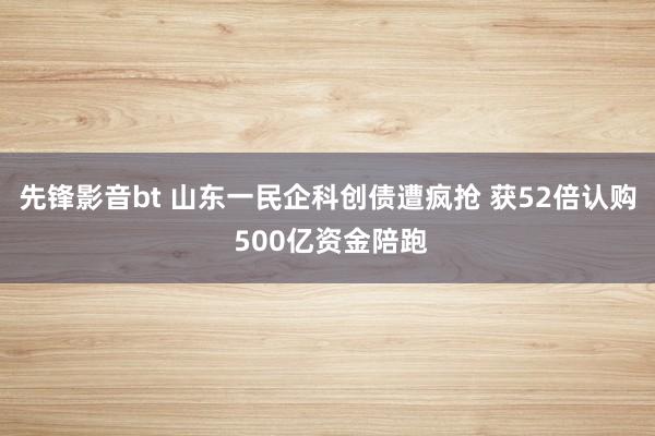 先锋影音bt 山东一民企科创债遭疯抢 获52倍认购 500亿资金陪跑