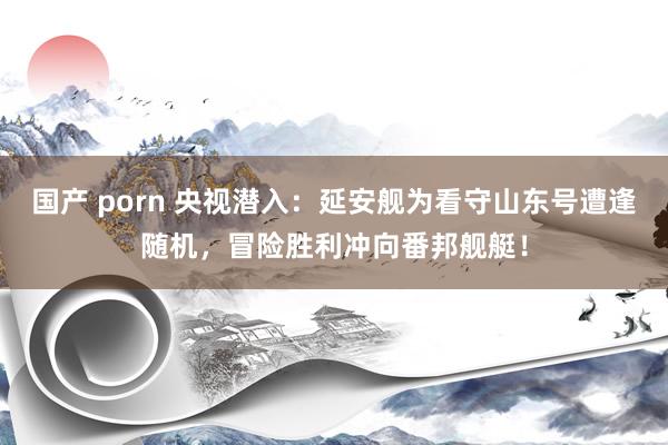 国产 porn 央视潜入：延安舰为看守山东号遭逢随机，冒险胜利冲向番邦舰艇！