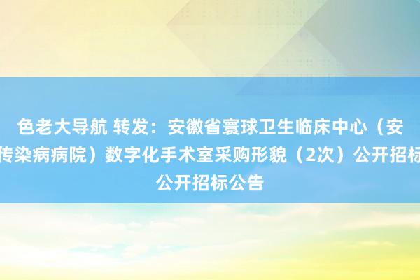 色老大导航 转发：安徽省寰球卫生临床中心（安徽省传染病病院）数字化手术室采购形貌（2次）公开招标公告